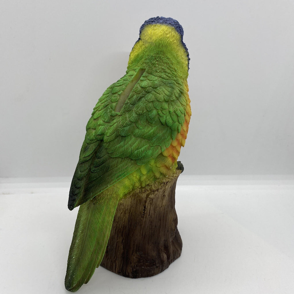 AUSTRALIAN RAINBOW LORIKEET BIRD ANIMAL GARDEN STATUE ORNAMENT  MONEY BOX