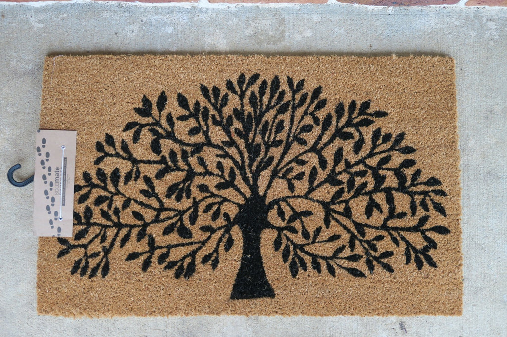 Tree Of Life Front Back Door Mat Rubber Back and Coir 80 cm x 50 cm