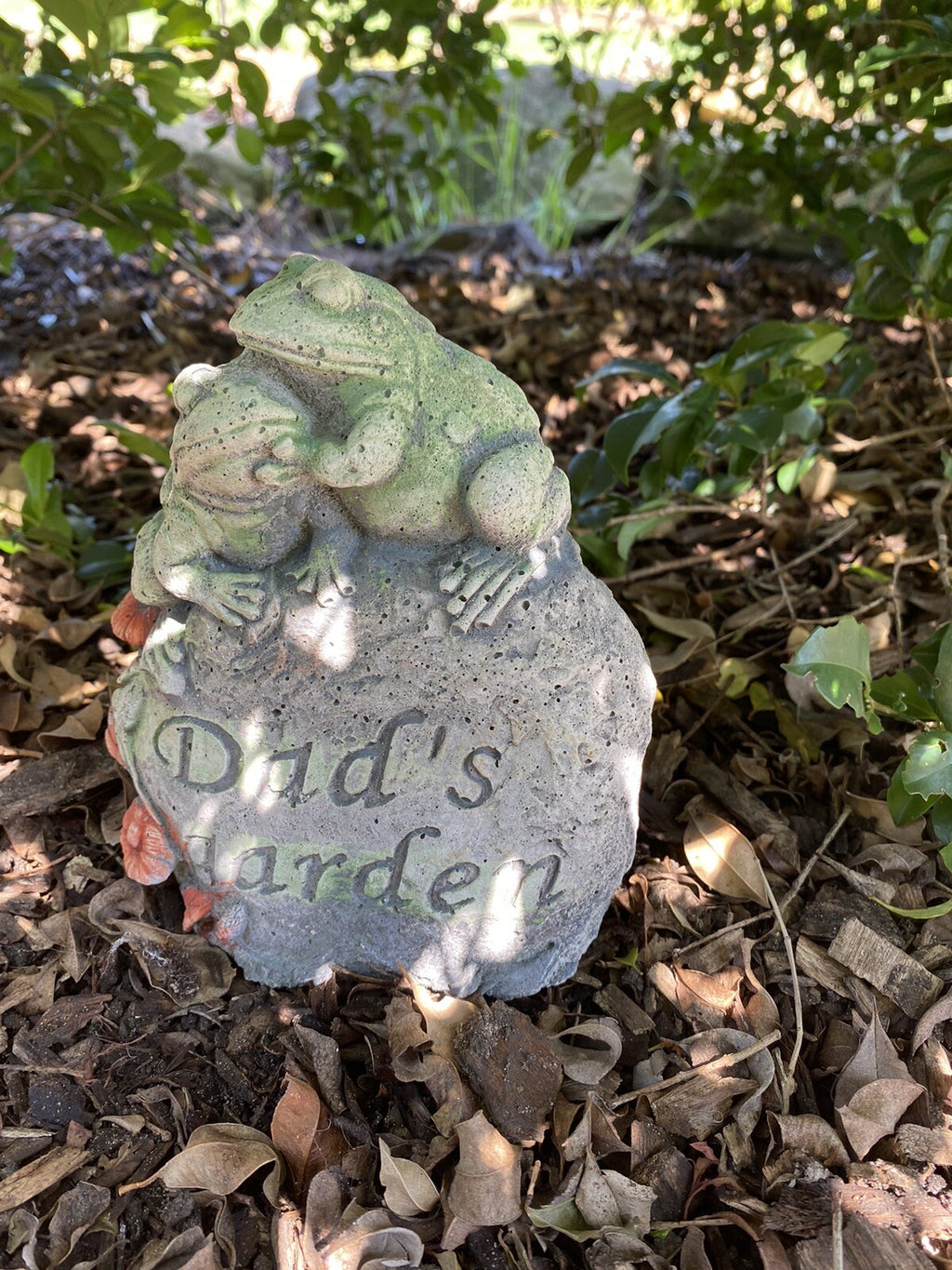 Dads Garden Statue Plaque Animal Concrete Cement Garden Statue Australian Made