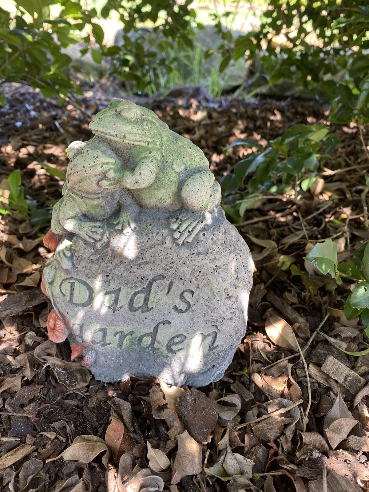 Dads Garden Statue Plaque Animal Concrete Cement Garden Statue Australian Made