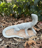 Goanna Basking Lizard Statue Ornament Animal Concrete Garden Australian Made