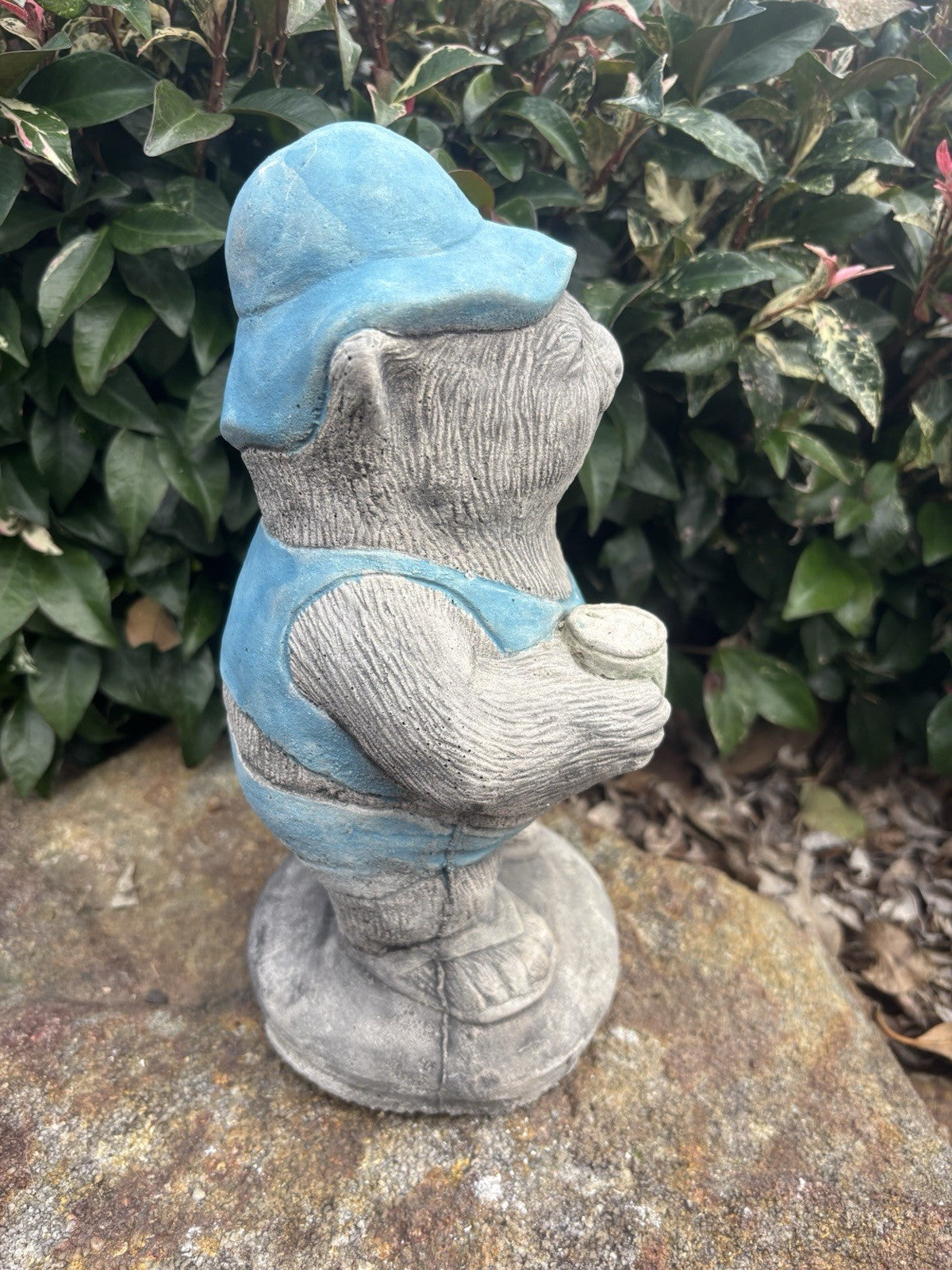 Australian Made Concrete Wombat Holding Beer Can Garden Statue | Funny Outdoor
