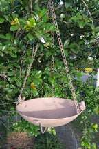 Wild Bird Feeder Wren Garden Outdoor Metal Hanging Brown Bird Design  29x29X58cm