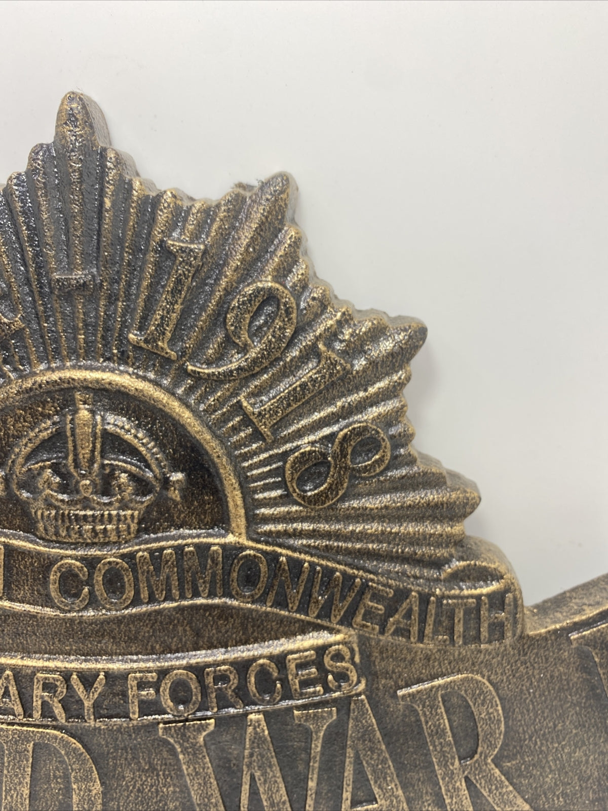 Australian Commonwealth Military Forces WW1 Cast Iron Hanging Sign Reproduction