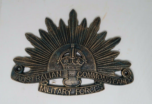 Australian Commonwealth Military Forces Cast Iron Hanging Sign Reproduction