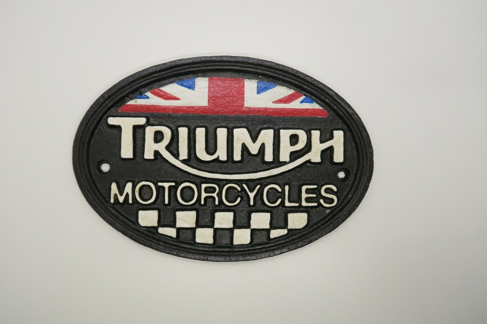 Triumph Motorcycle Bike Cast Iron Sign Retro Man Cave Garage Collector
