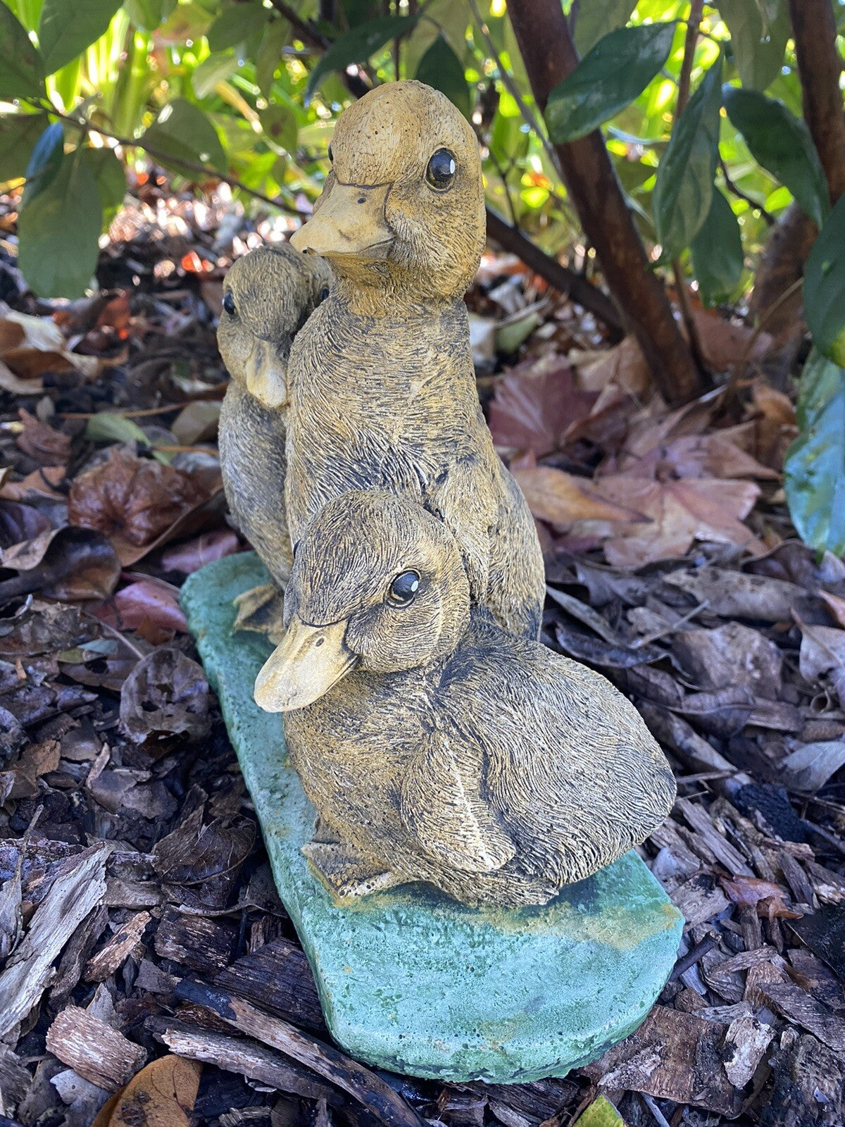3 Duck Duckling Fowl Statue Ornament Farm Animal Concrete Garden Australian Made