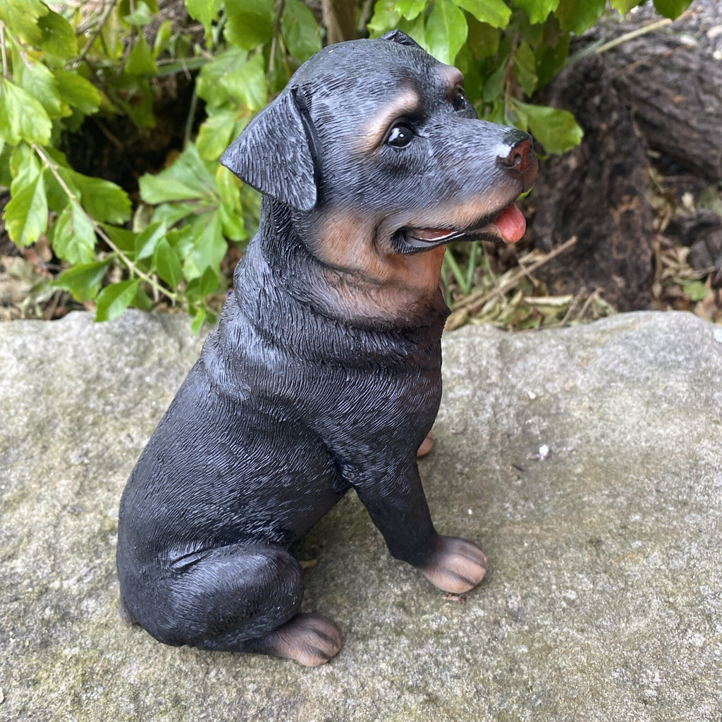 ROTTI ROTTWEILER STATUE PUPPY MEMORIAL ANIMAL GARDEN ORNAMENT SCULPTURES