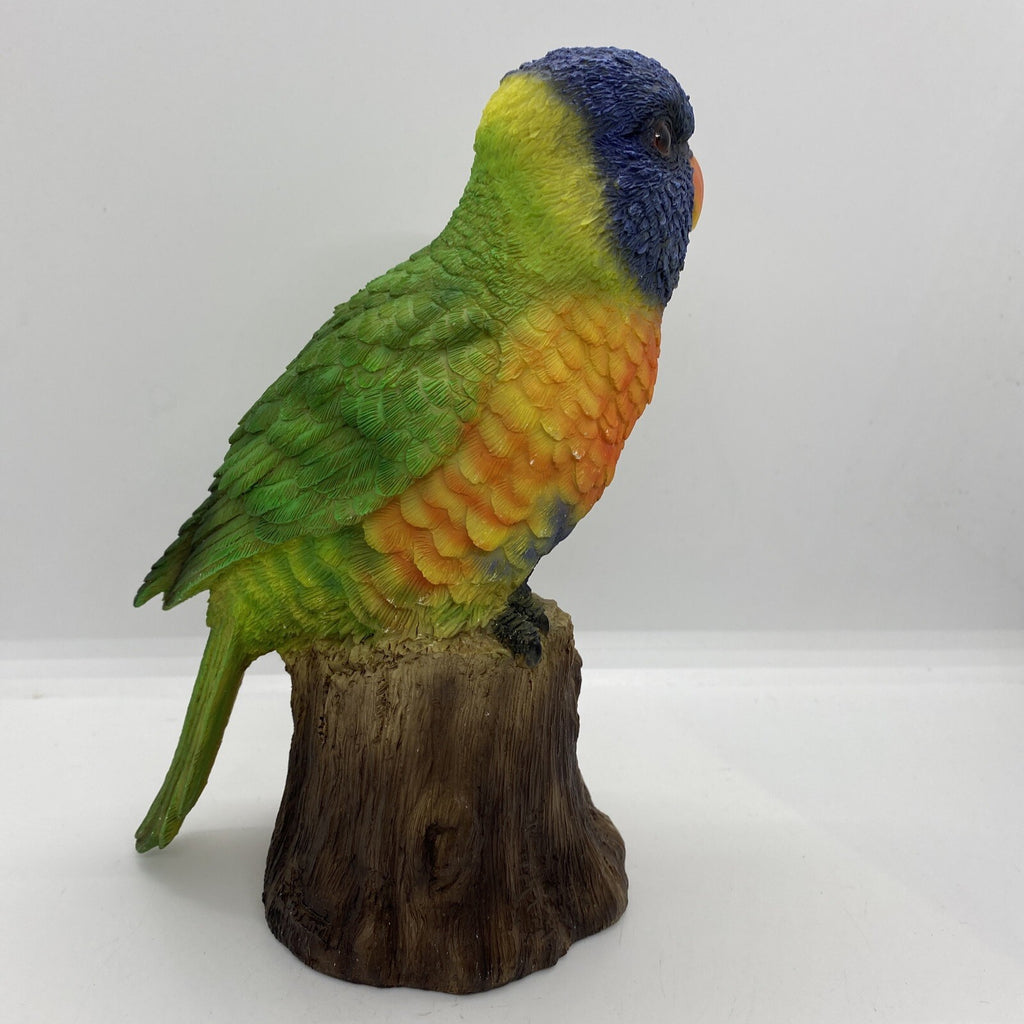 AUSTRALIAN RAINBOW LORIKEET BIRD ANIMAL GARDEN STATUE ORNAMENT  MONEY BOX