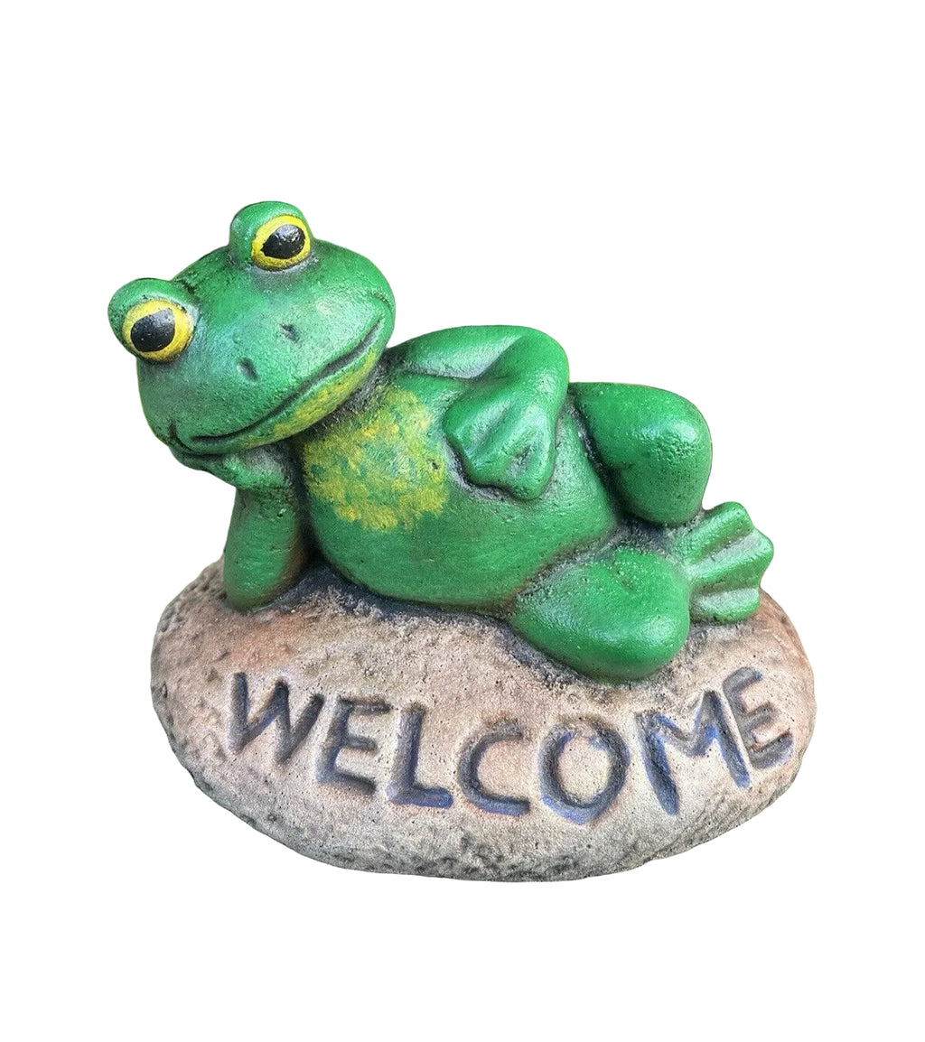Green Tree Frog Welcome  Animal Concrete Cement Garden Statue Australian Made