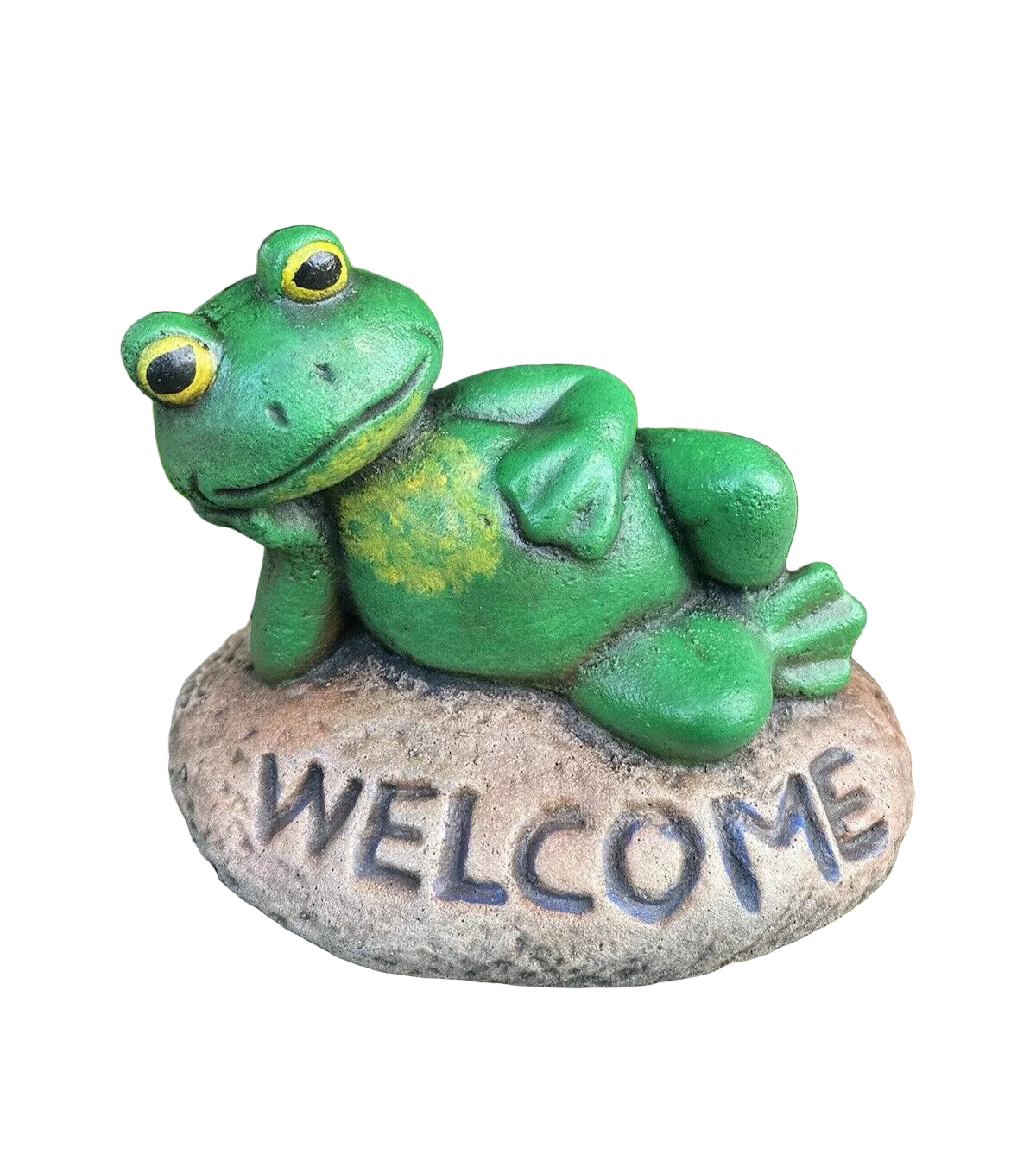 Green Tree Frog Welcome  Animal Concrete Cement Garden Statue Australian Made