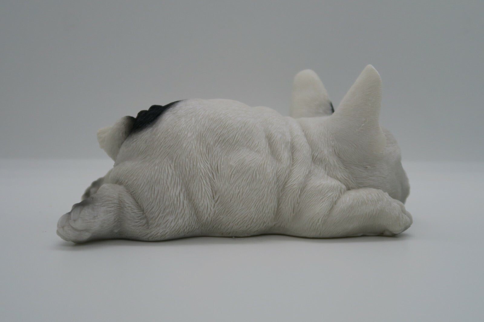 French Bulldog Statue Lay Dog Memorial Ornament Frenchie Home Decor Black White