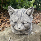 Cat Statue Memorial Sleeping Grey Animal Concrete Cement Australian Made