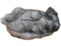 MINI SCHNAUZER IN BASKET PUPPY DOG ANIMAL STATUE ORNAMENT FIGURINE MONEYBOX