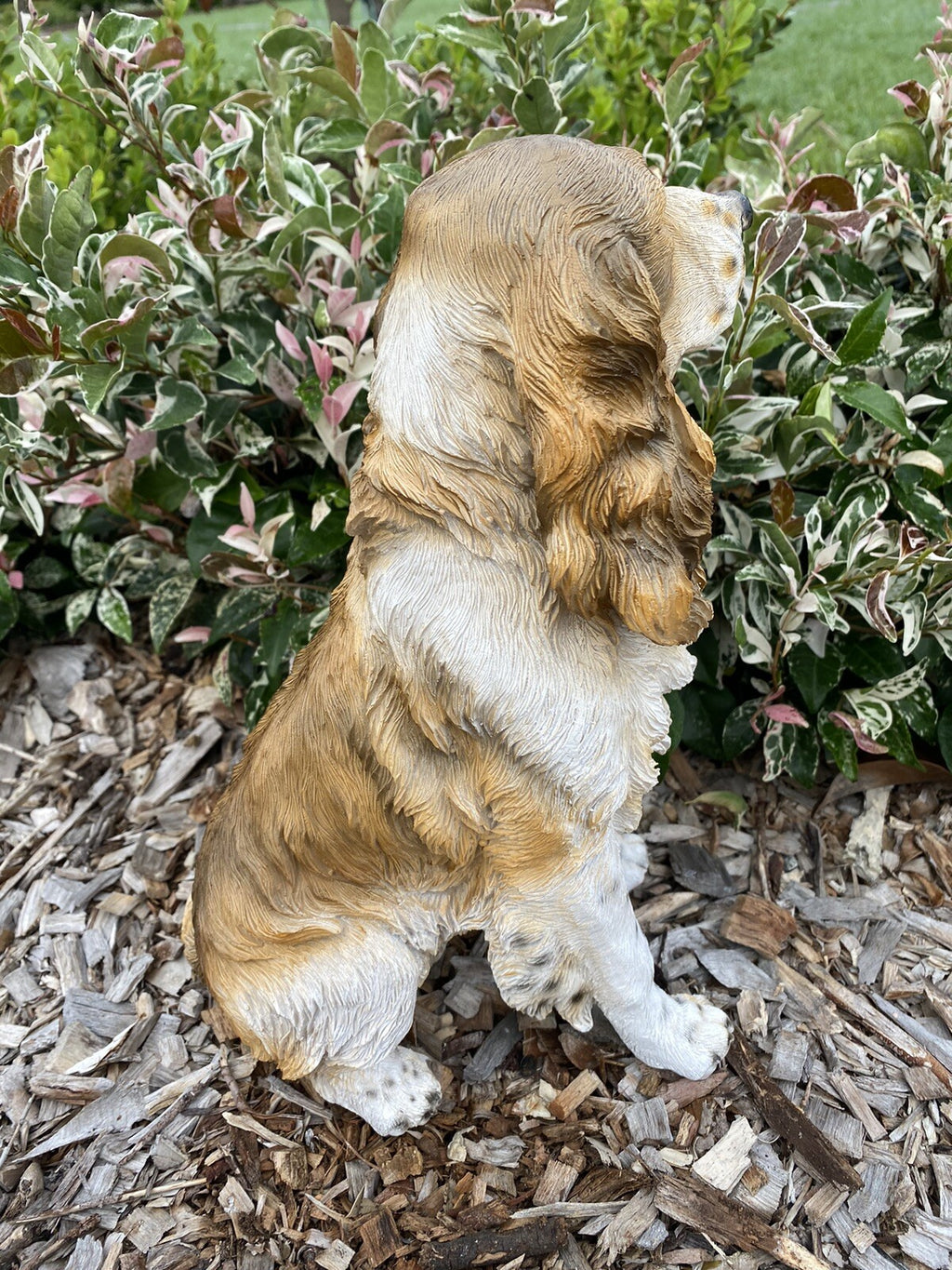 SPRINGER SPANIEL DOG ANIMAL GARDEN STATUE ORNAMENT FIGURINE SCULPTURE