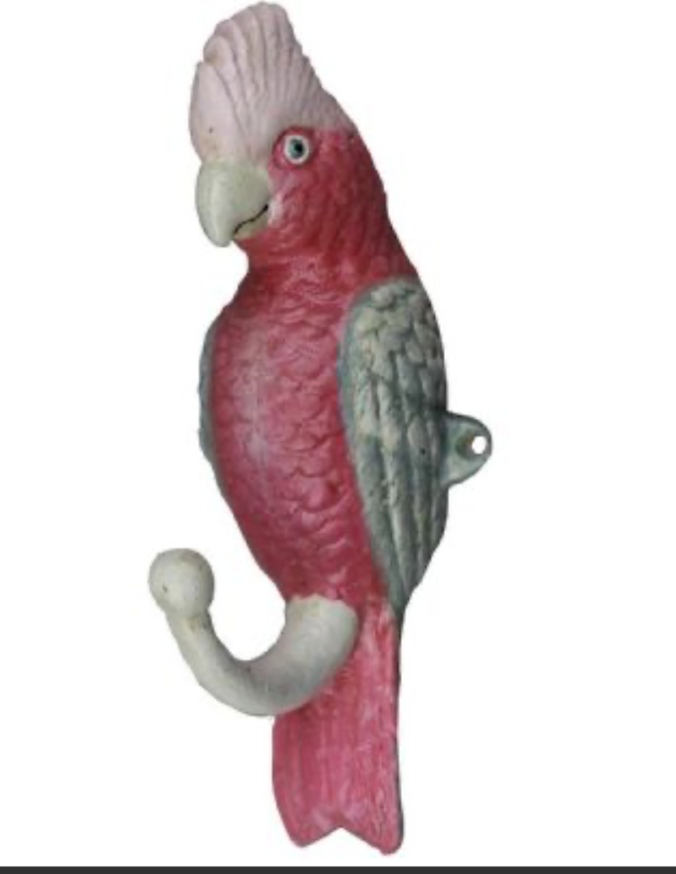 Cast Iron Bird Hook Clothes Hanger - Cockatoo Galah Magpie Rosella Kookaburra