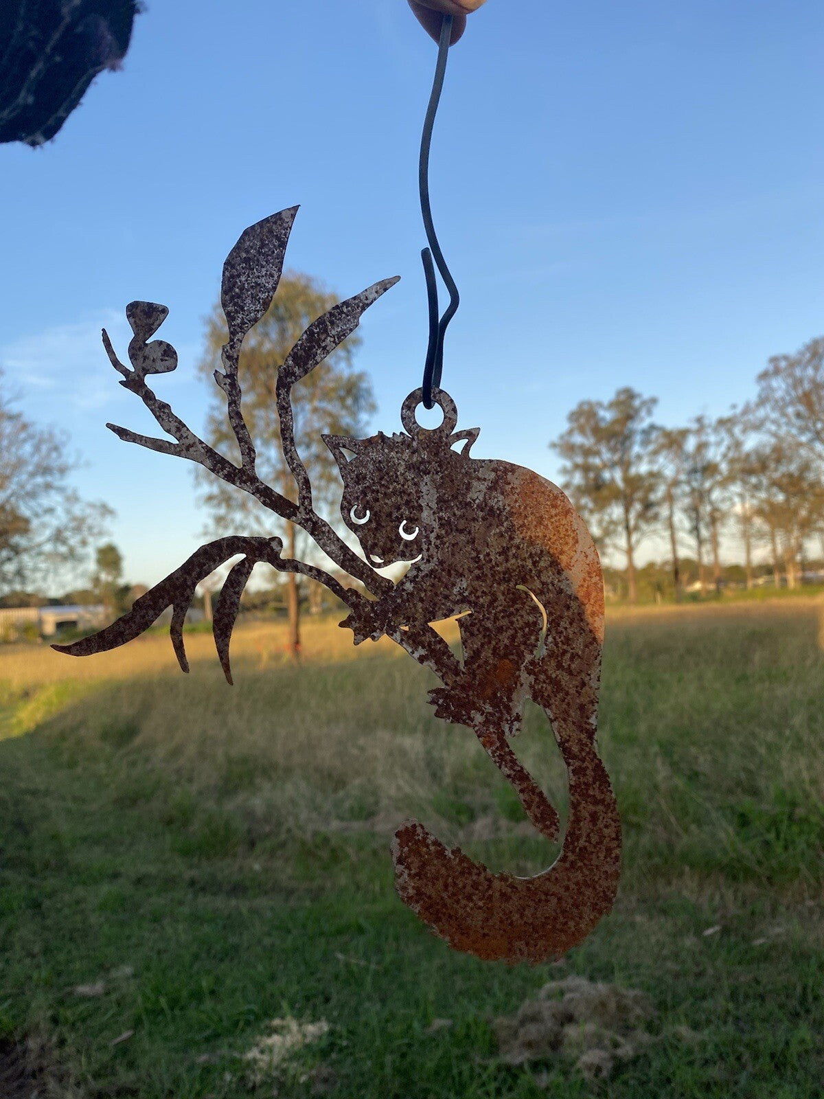 Possum Silhouette Rust Corten Steel Metal Garden Wall Art Hanging  Home 28cm H
