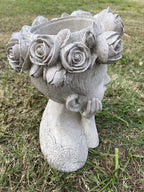 Adelpha Princess - Resin Head Planter Pot for Succulents Cactus Indoor  Plants