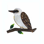 Australian Kookaburra Bird Metal Wall Art Hanger Indoor Outdoor Decor Garden