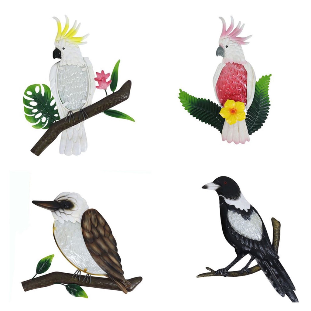 Australian Kookaburra Bird Metal Wall Art Hanger Indoor Outdoor Decor Garden