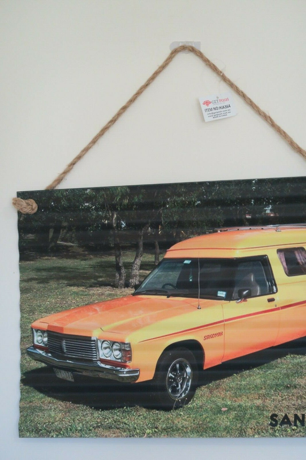 1975 HJ Sandman Panel Van Tin Metal Corrugated Sign 40 X 30 CM Man Cave Garage