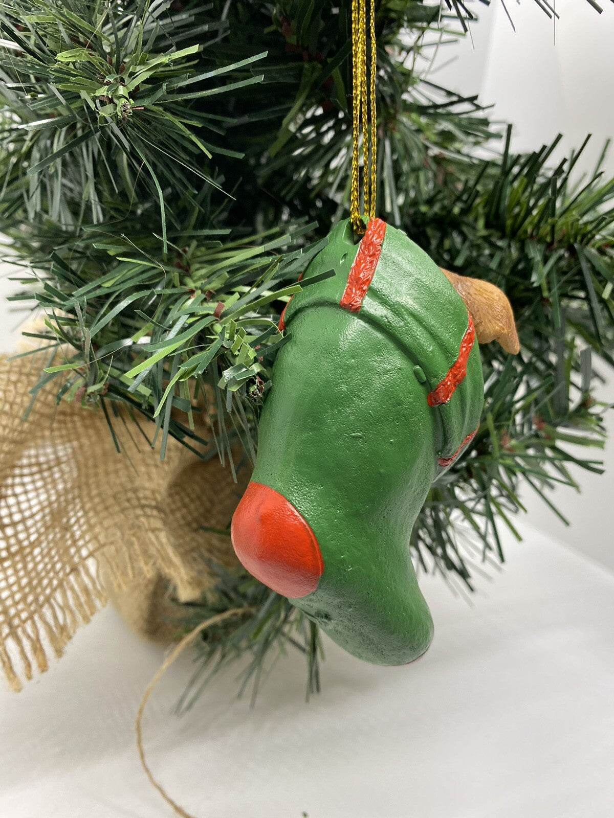 Staffordshire Staffy  Dog Puppy Christmas Xmas Tree Decoration Statue Home