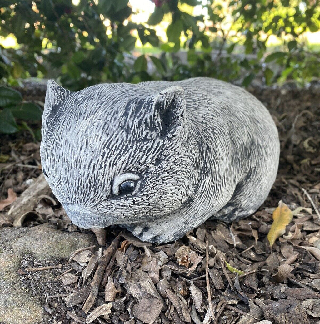 Australian Wombat Grazing Statue Ornament Animal Concrete Garden Australian Made