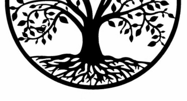 Tree of Life Metal Iron Hanging Wall Art 60cm Round Rustic Sculpture Home Garden