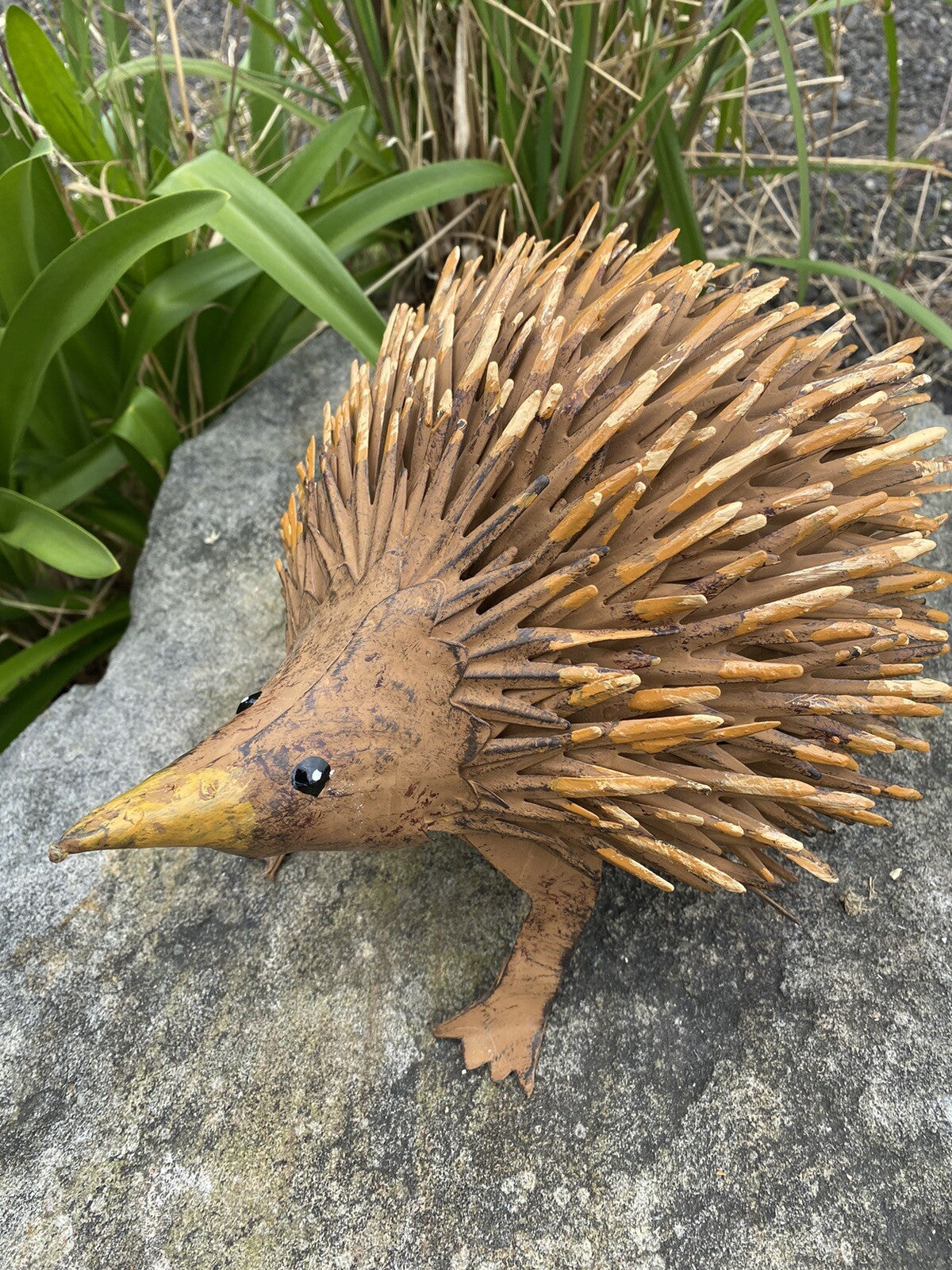 Australian Echidna Garden Art Pond Ornament Statue  Long Handcrafted Metal