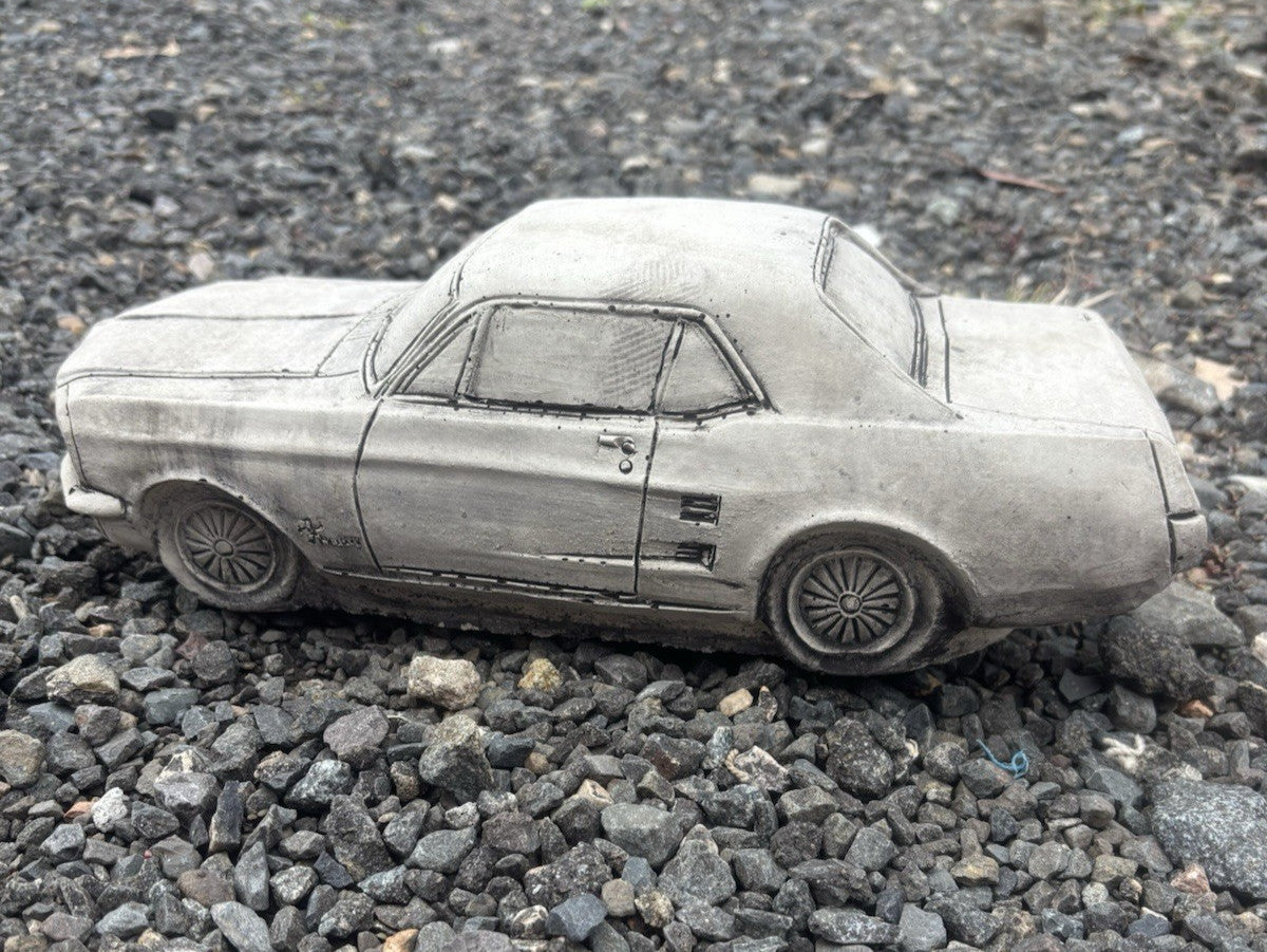 1966 Mustang Concrete Car Statue | Classic Car Ornament