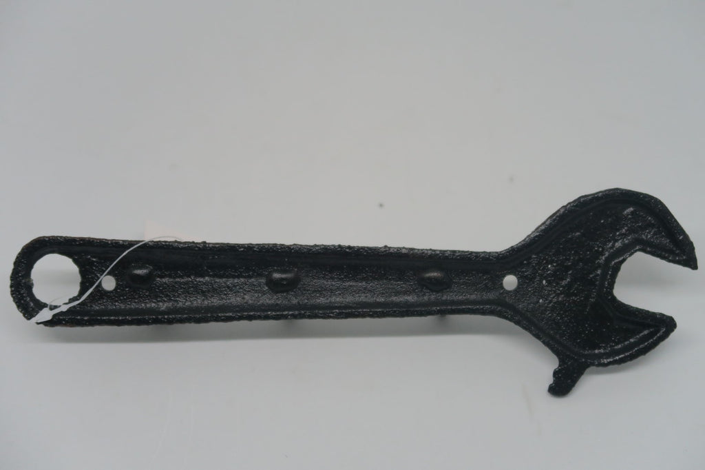 Vintage Cast Iron Metal Rustic Antique Wrench Spanner Key Hook Holder Rack