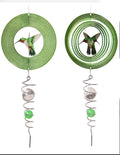 3D HUMMING BIRD WIND CHIME SPINNERS SWIVEL TWISTER GAZING BALL WITH SPIRAL TAIL