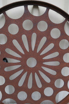 Metal Disc Circle Hanging Wall Art 60 cm Round Rustic Home Outdoor Garden