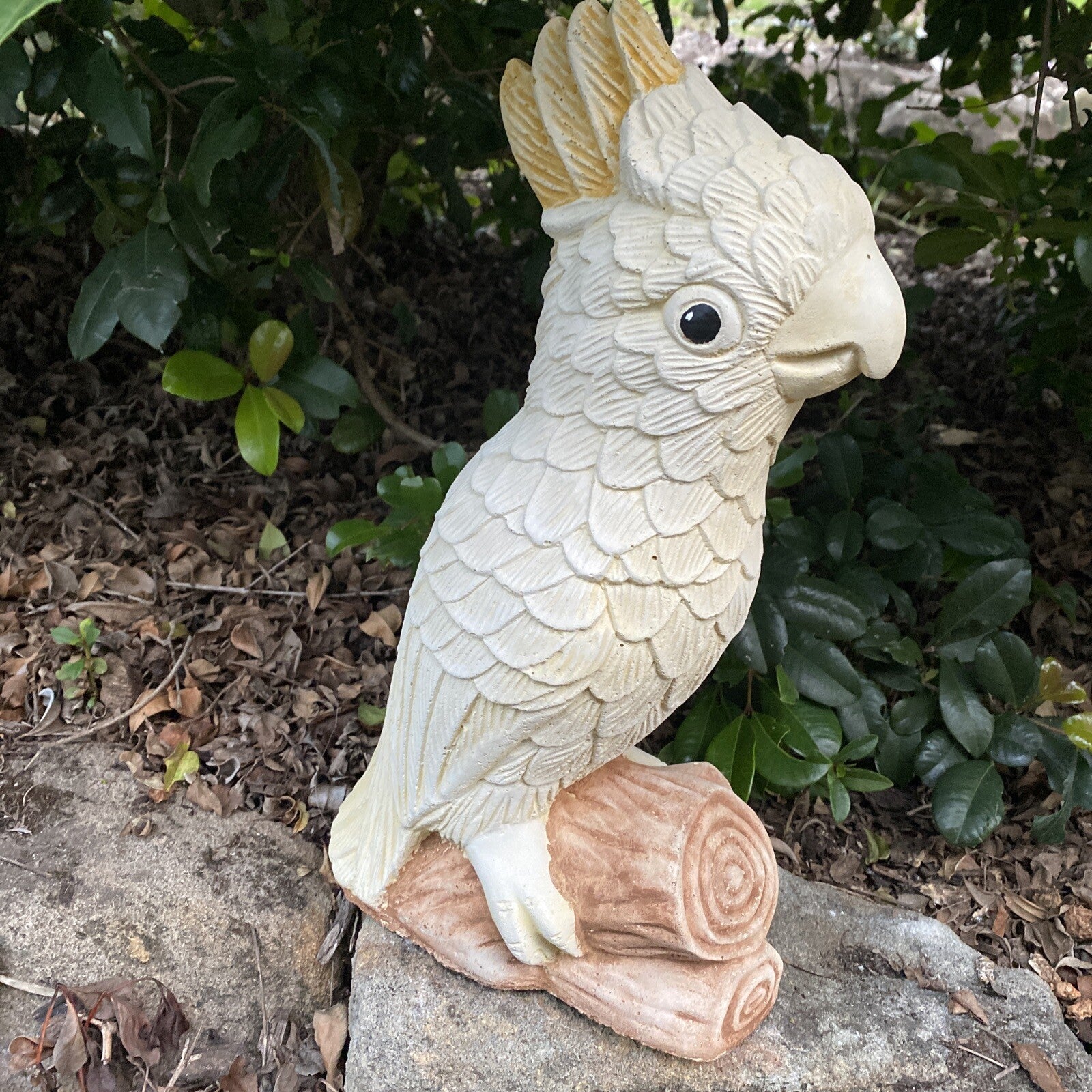 Sulfa Crested Cockatoo Statue Ornament Animal Concrete Garden Australian Made