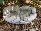 Hand of Faith Bird Bee Bath Feeder Concrete Cement Garden Statue Australian Made