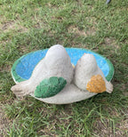 Mosaic Look Bird Bath Feeder Station Bee Garden Statue Ornament