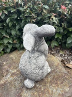 Australian Made Concrete Twin Rabbits Garden Statue | Standing & Laying Bunny