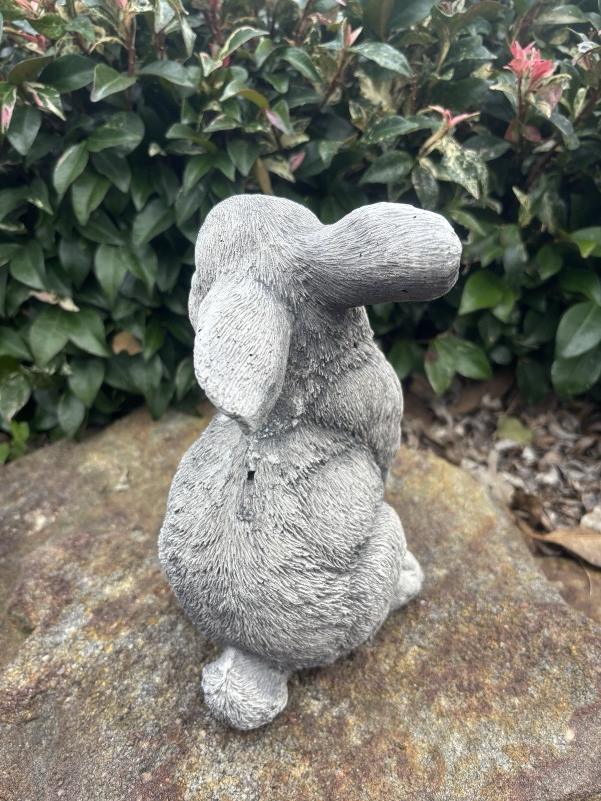 Australian Made Concrete Twin Rabbits Garden Statue | Standing & Laying Bunny