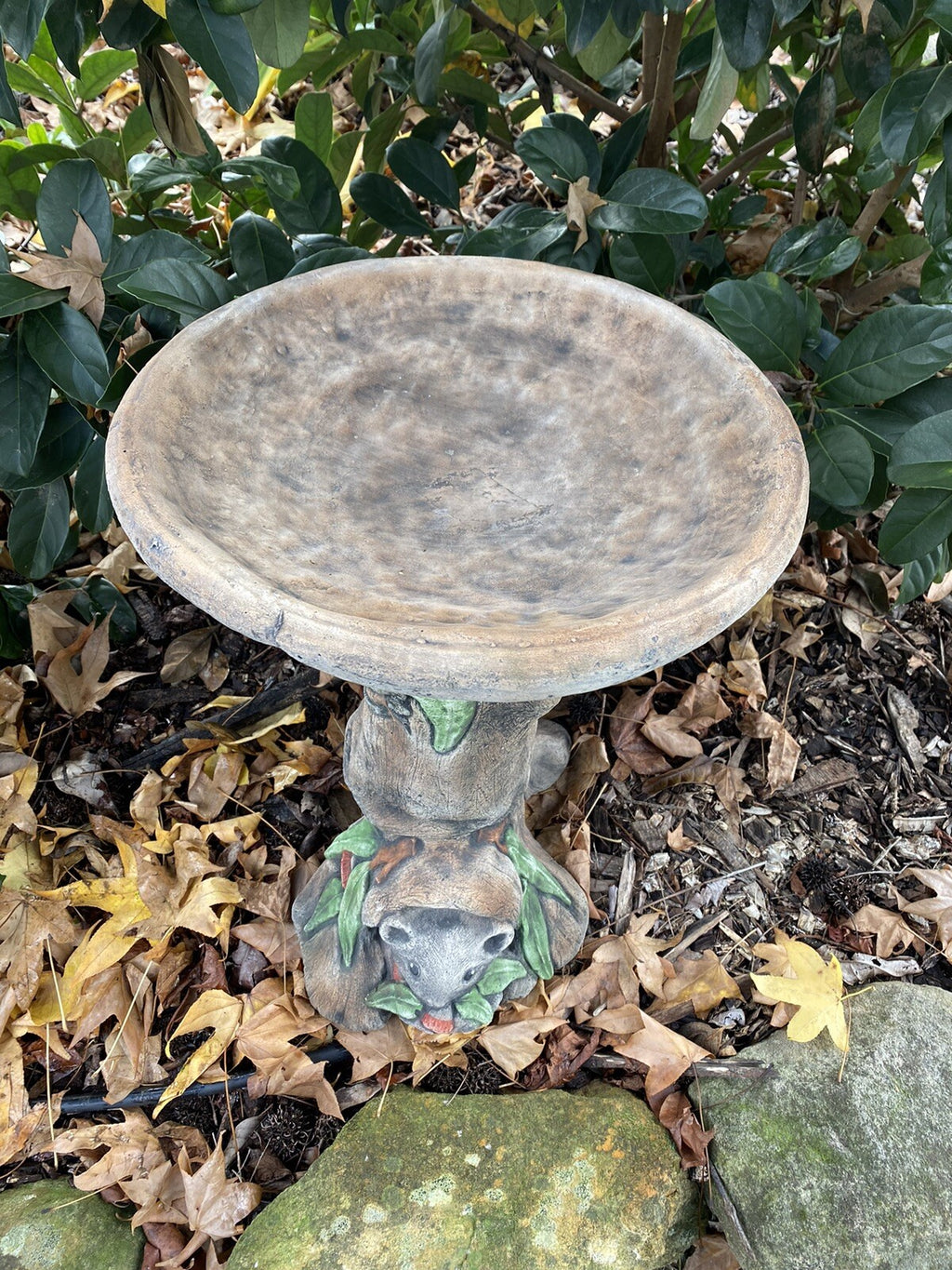 Australian Made Concrete Possum Bird Bath | Large Wildlife Garden Feature Pick Up Only