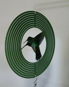 3D HUMMING BIRD WIND CHIME SPINNERS SWIVEL TWISTER GAZING BALL WITH SPIRAL TAIL
