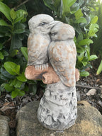 Twin  Kookaburra Bird Statue Ornament Animal Concrete Garden Australian Made