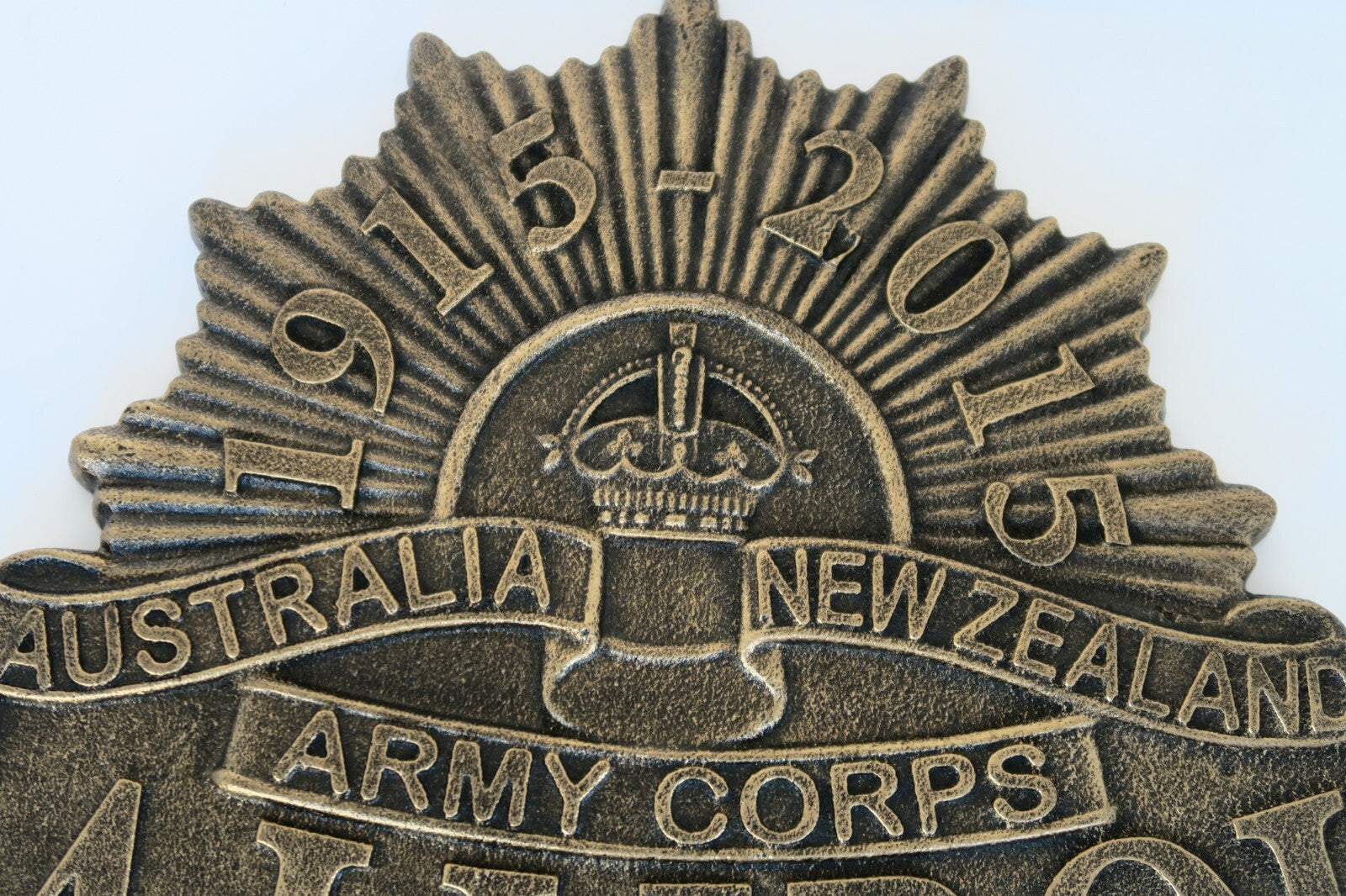 Gallipoli Australia New Zealand Army Corps Cast Iron Hanging Sign Reproduction