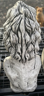 Guardian Lion Pair Concrete Garden Statue 60cm - Pick up Only