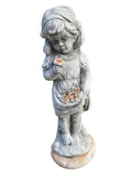 Girl Statue Forget Me Not Ornament Animal Concrete Garden Statue Australian Made