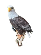 EAGLE PERCHED ON SKULL BIRD ANIMAL GARDEN STATUE ORNAMENT FIGURINE