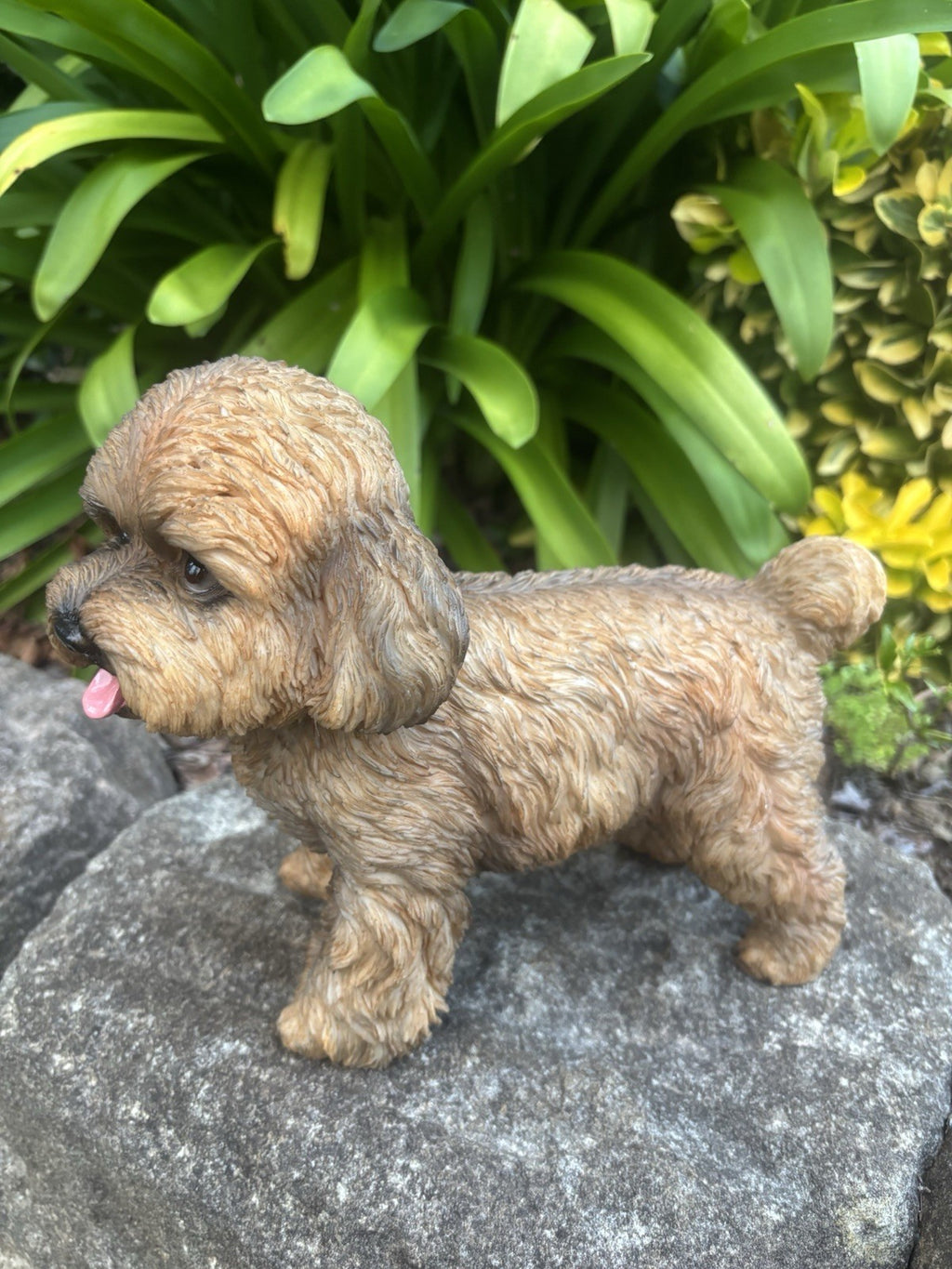 Cavoodle Resin Dog Garden Statue – Cute Dog Ornament