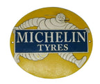 Michelin Tyre Man Cast Iron Circle Sign Plaque Man Cave Bar Pub  Garage