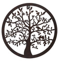 Tree of Life Metal Hanging Wall Art 60 cm Round Rustic Sculpture Home Garden