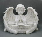 Memorial Praying Cherub Angel With 3 Tealight Tea Light Candle Holder Gift