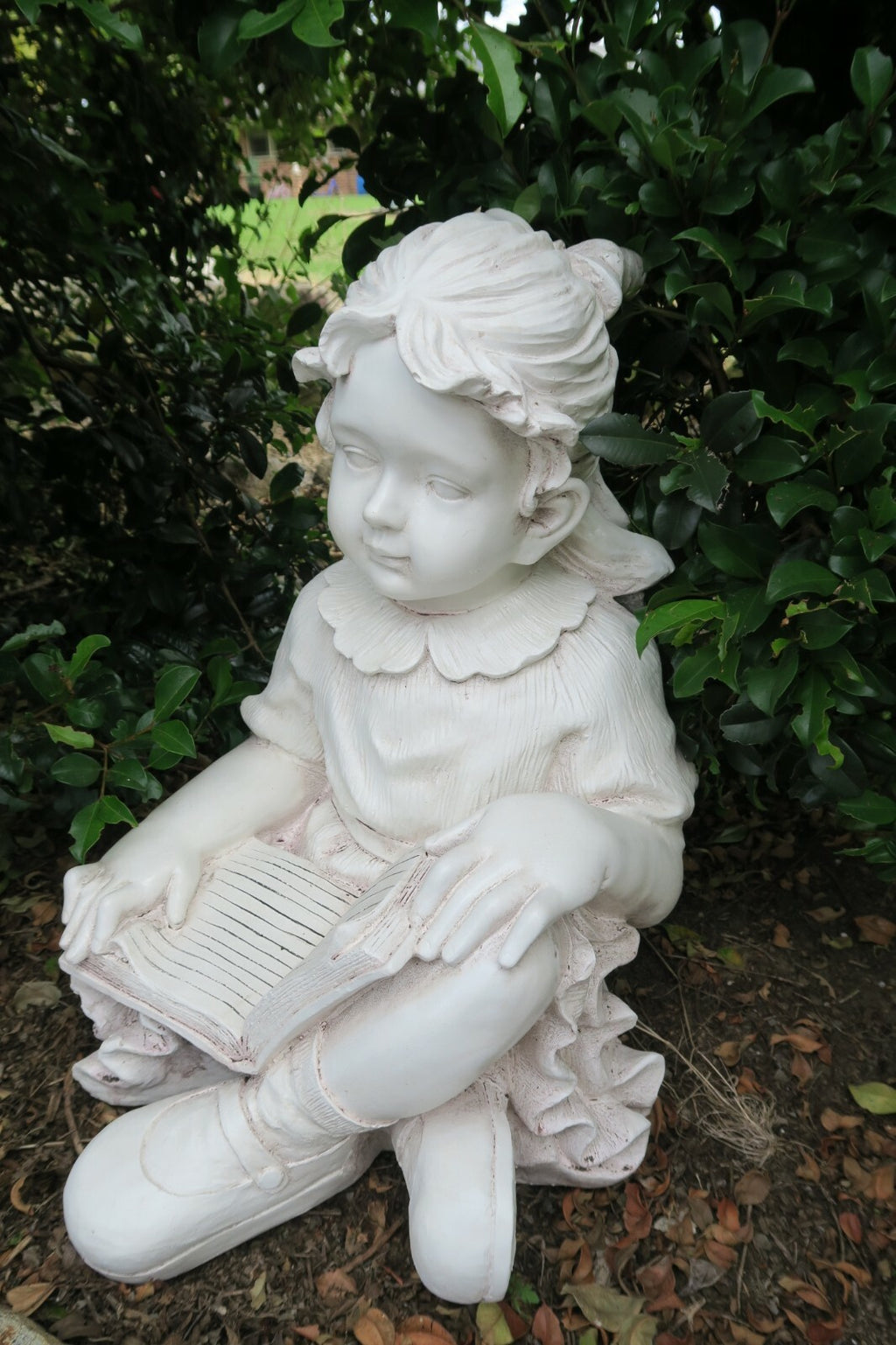 Girl Sitting Reading a Book Children Garden Statue Figurine  Ornament Children